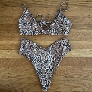 Skatie snake skin swim bottoms (only)